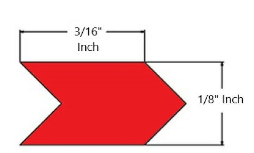 Shercon ARR20Z1M ARROW, INSPECTION, RED 1/8X3/16 1K/ROLL: Science
